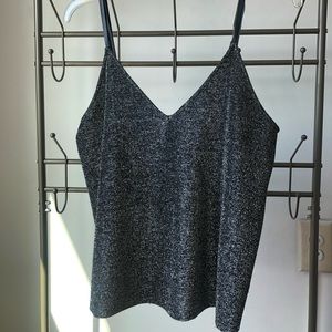 Silver sparkly tank top